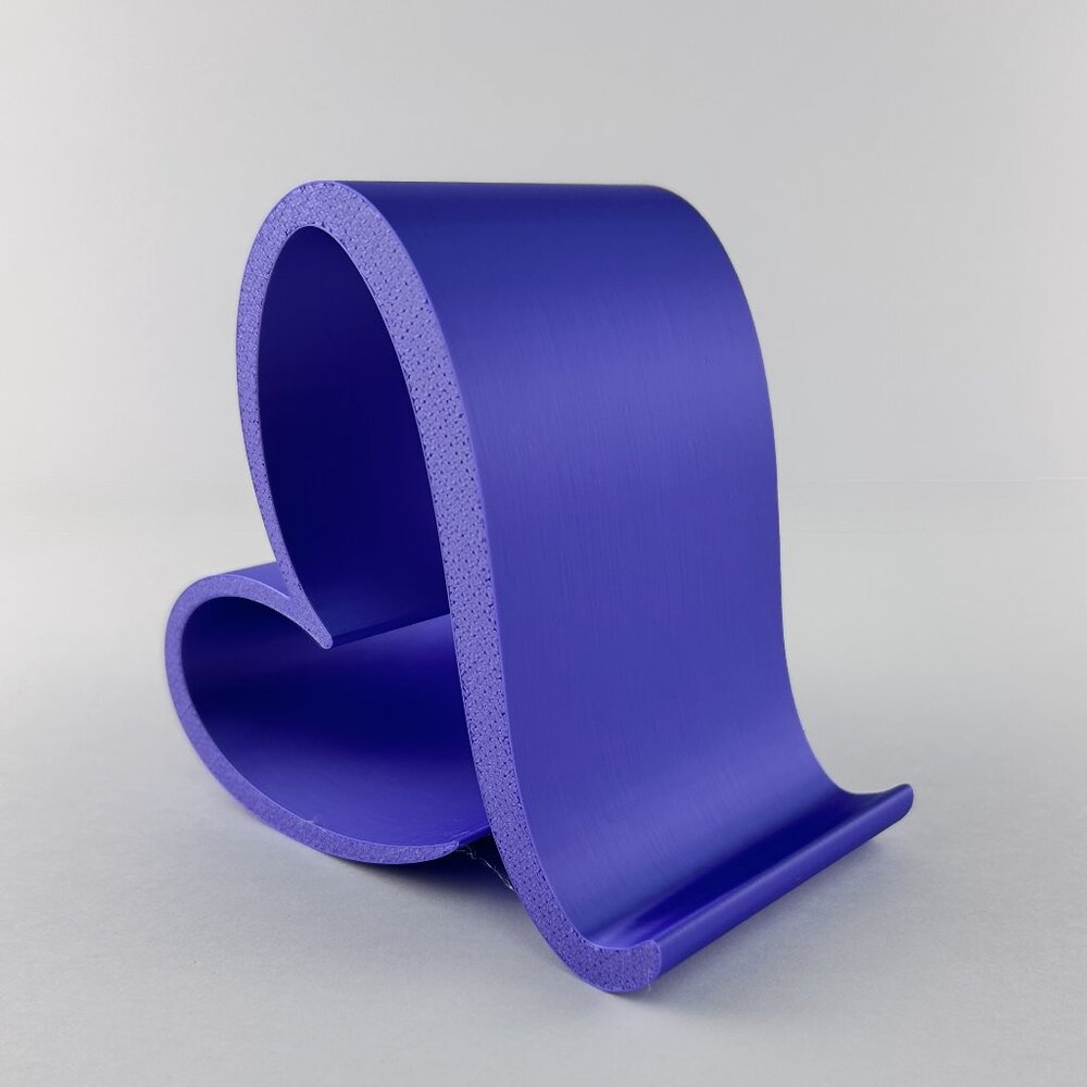 3D-Printed Heart-shaped Phone Stand/Holder in Purple - NEW